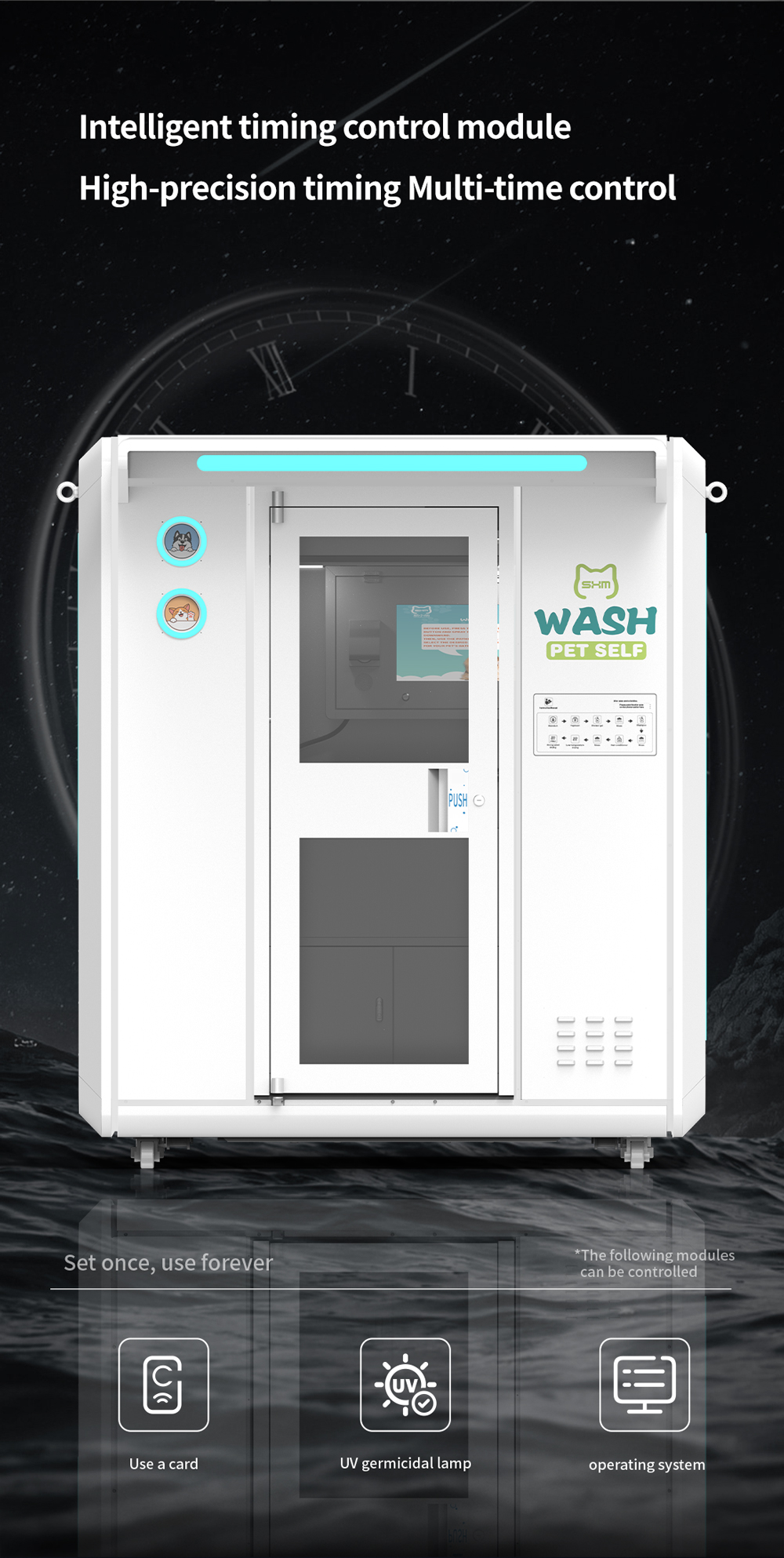 Pet wash station UV sterilization system