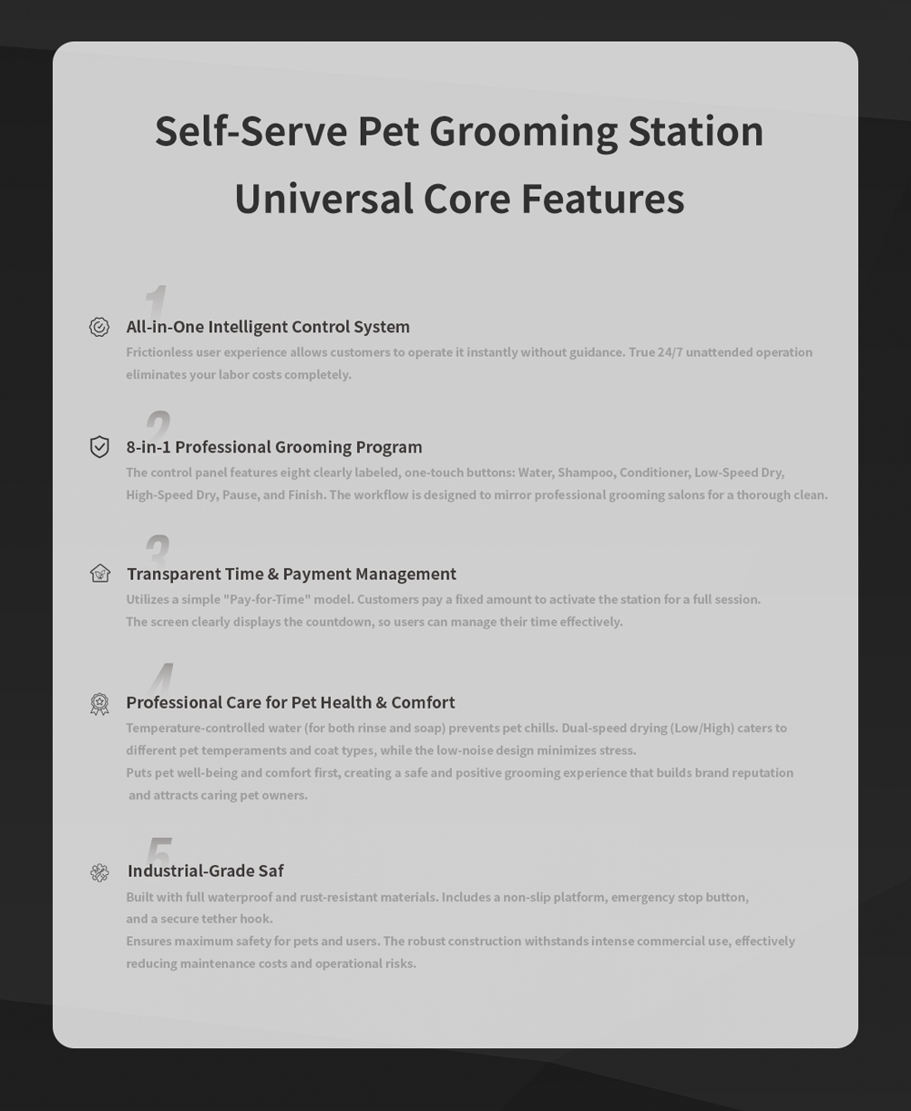 PCS-Pro commercial dog wash station interior
