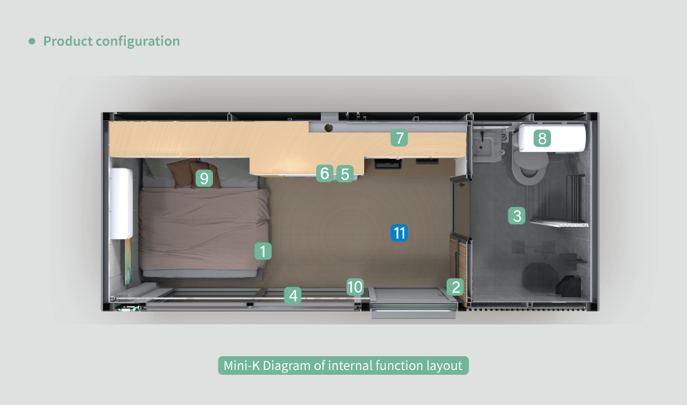 compact capsule cabin for resort accommodation