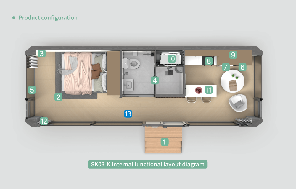 spacious prefab capsule house for campsites