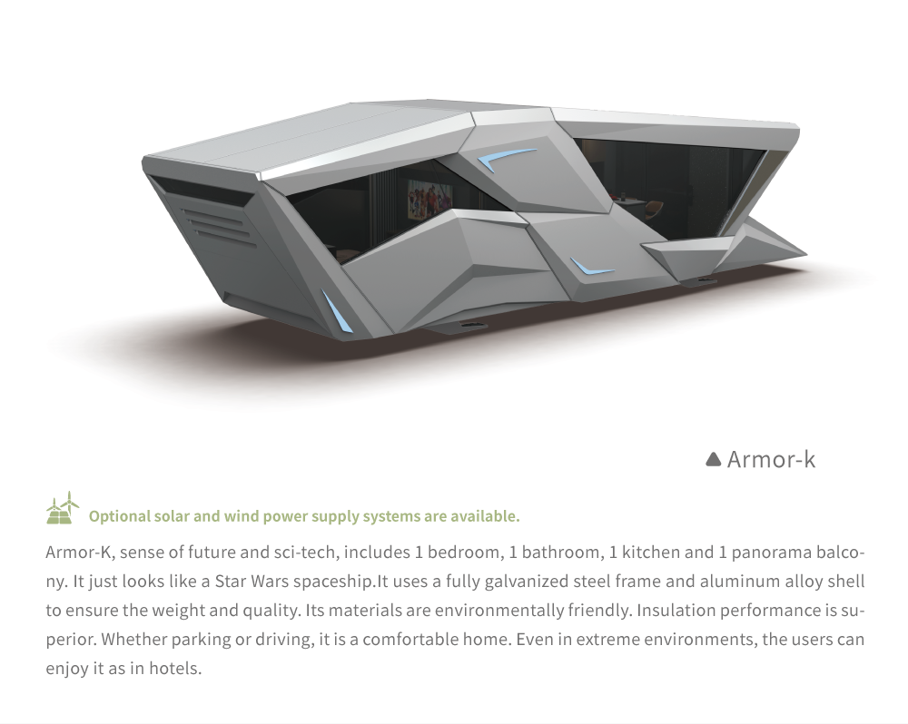 rugged capsule cabin for resorts