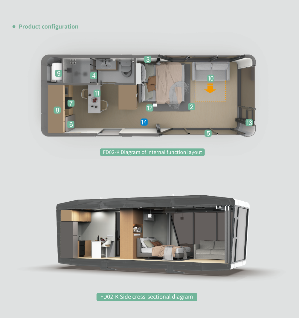 FD02K capsule house interior