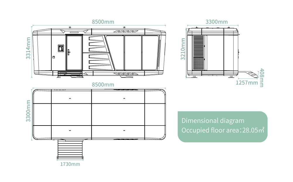 Small capsule cabin for scenic spots